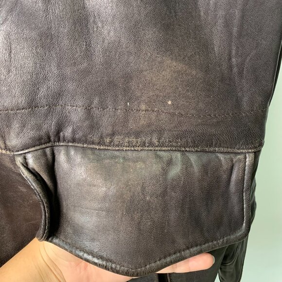 Cou-ture by J. Park Men's Brown Leather Button Front Jacket Size XL - Picture 5 of 10